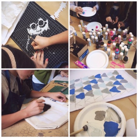 stenciling workshop // you & mie