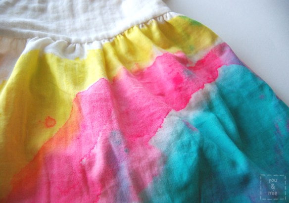 Watercolor Sundress and Tips for Painting Fabric // you & mie