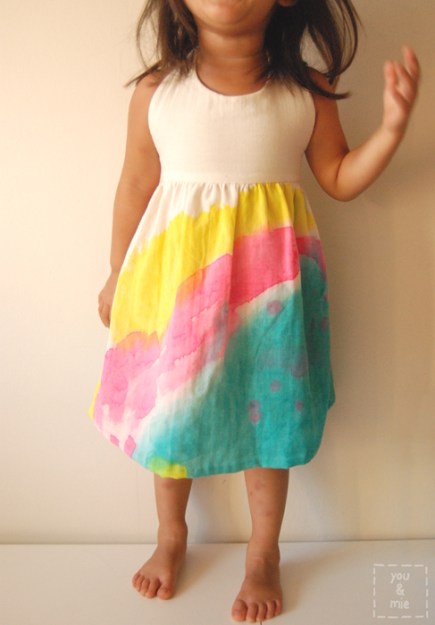 Watercolor Sundress and Tips for Painting Fabric // you & mie