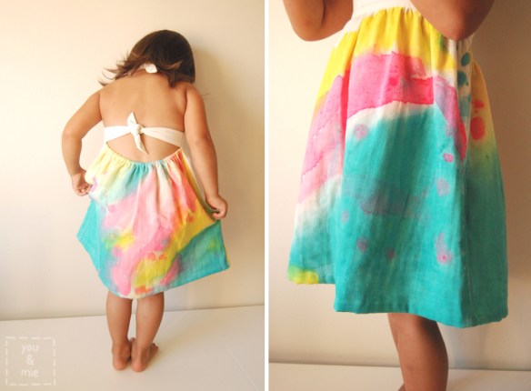Watercolor Sundress and Tips for Painting Fabric // you & mie