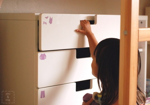 I-know-where-it-goes drawer stickers // you &mie