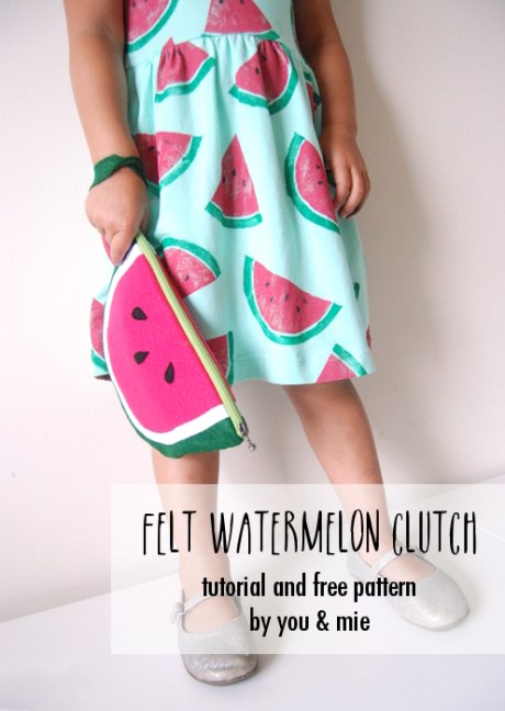Watermelon Pouch Tutorial and Free Pattern by you & mie