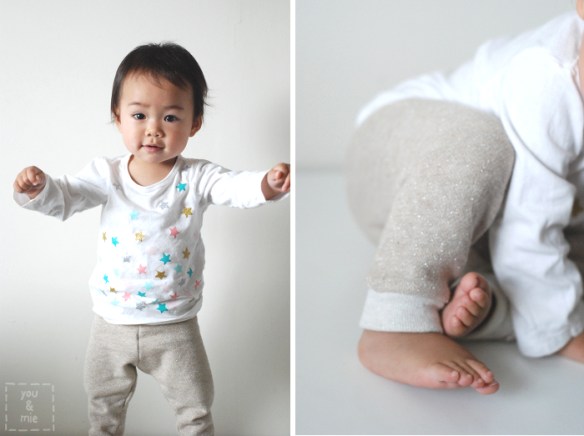 Metallic French Terry Mini Sweatpants by you & mie